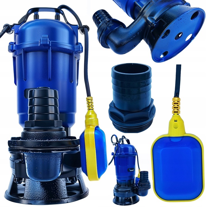 POMPA DO WODY BRUDNEJ SZAMBA Z ROZDRABNIACZ-EM 3850W ZATAPIALNA PŁYWAK-IEM