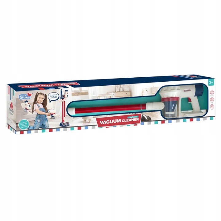 ODKURZACZ DLA DZIECI INTERAKTYWNY PIONOWY FUNKCJA SSANIA DŹWIĘK DUŻY MATADI