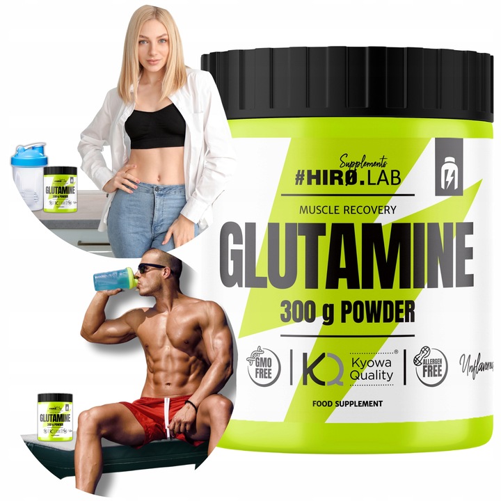 GLUTAMINA AMINOKWASY GLUTAMINE 300 g AMINO L-GLUTAMINA L-GLUTAMINE hiro