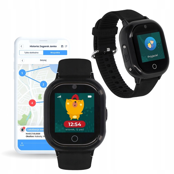 SMARTWATCH DLA CHŁOPCA GPS APLIKACJA PL WIFI