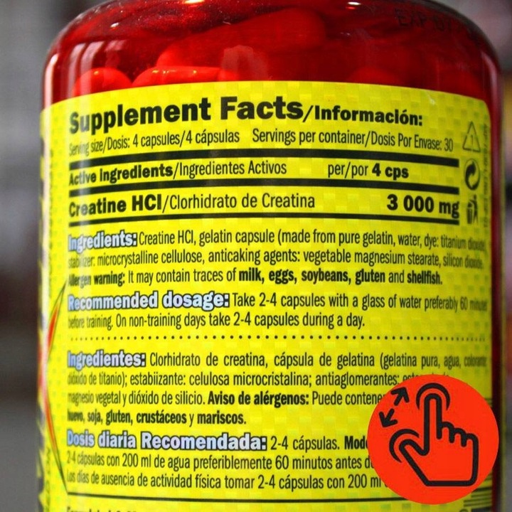 Moc i Siła Kreatyna HCL Kapsułki + Booster Testosteronu +Hormon Wzrostu GH