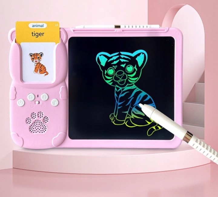 CZYTNIK KART TABLET DO NAUKI ANGIELSKIEGO SŁÓWEK 2W1 112 KART 224 SŁÓWKA