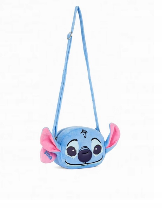 Disney Torebka welurowa na ramię mała STITCH na pasku 3D