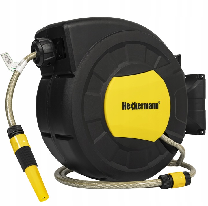 WĄŻ OGRODOWY ZWIJANY AUTOMATYCZNY BĘBEN PISTOLET ZRASZACZ KOŃCÓWKI 27m