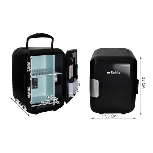 Lodówka Przenośna Turystyczna Przenośna 2w1 12V 220-240 V Mini Slim 4l