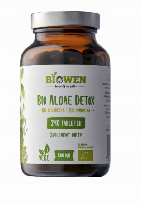Biowen Algae Detox Chlorella I Spirulina, algi 240 kaps