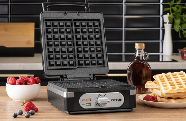 MOCNA Gofrownica RAVEN EG004BX 2 chrupiące gofry