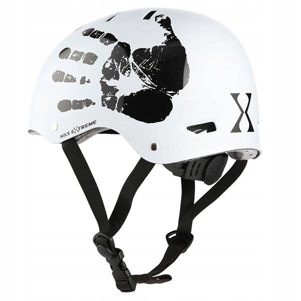 KASK NILS EXTREME BIAŁY ROZMIAR M 52-59 CM REGULOWANY WYTRZYMAŁY
