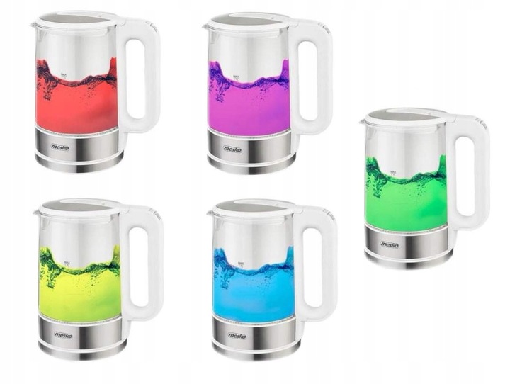 CZAJNIK ELEKTRYCZNY SZKLANY bezprzewodowy REGULACJA TEMPERATURY 1,7L BIAŁY