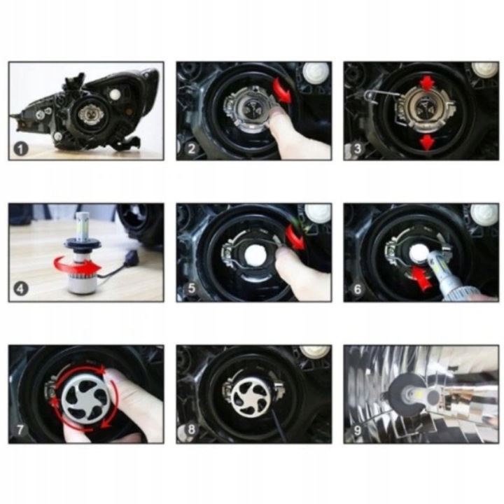 ŻARÓWKI V13 LED H7 BARDZO MOCNE 22000LM CANBUS 6000K