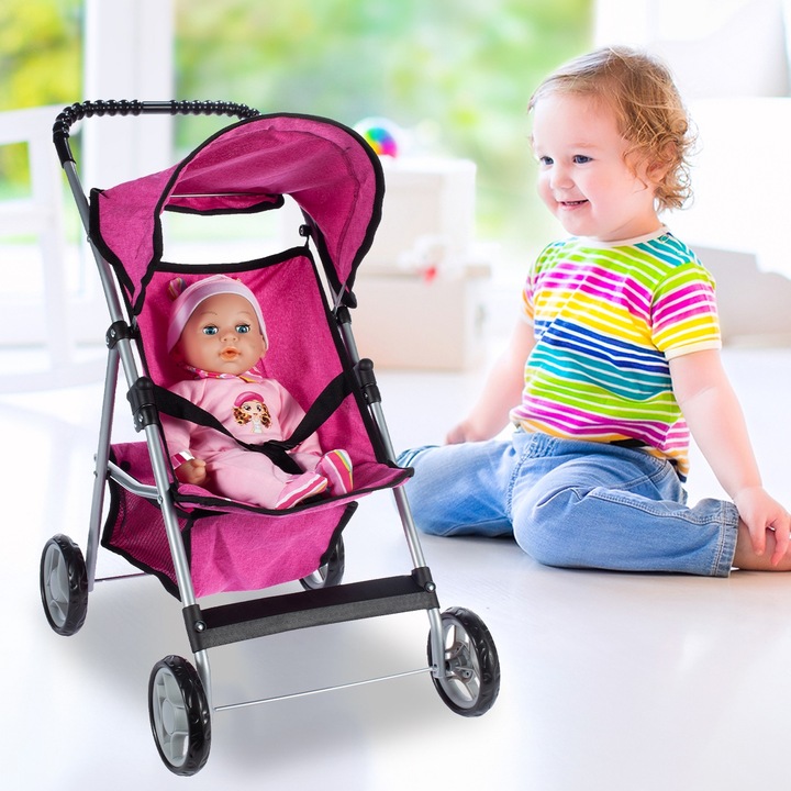 SPACERÓWKA WÓZEK DLA LALEK SPACEROWY SKŁADANY LEKKI STABLINY KSIĘŻNICZNA