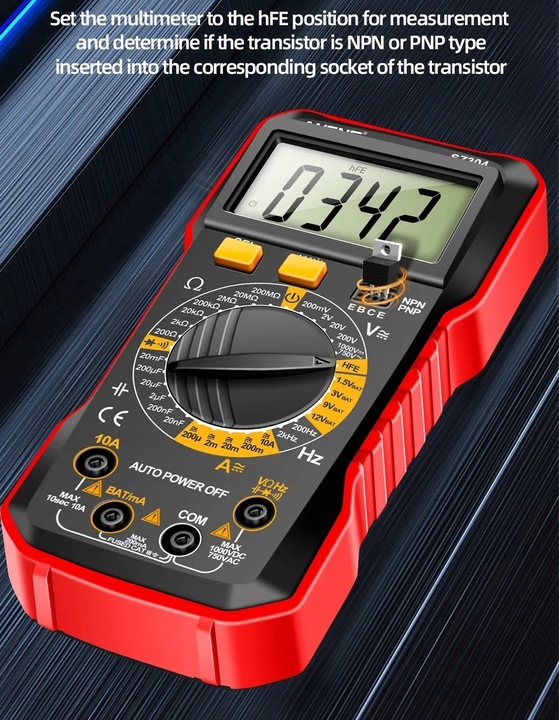 Miernik Multimetr Cyfrowy ANENG SZ304 funkcja HOLD