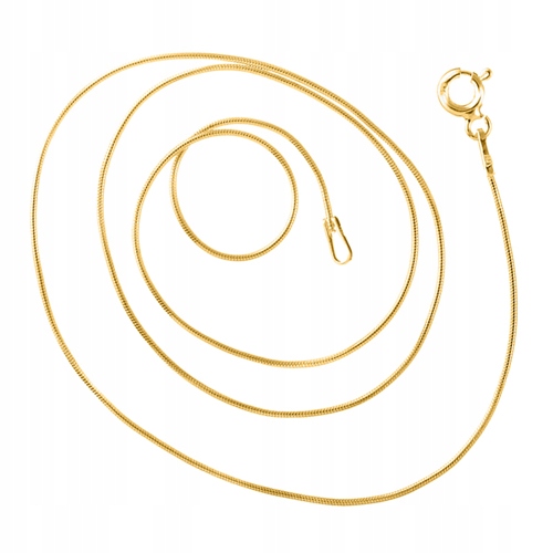 ZŁOTY WISIOREK naszyjnik z BURSZTYN i SREBRO łańcuszek snake żmijka PREZENT