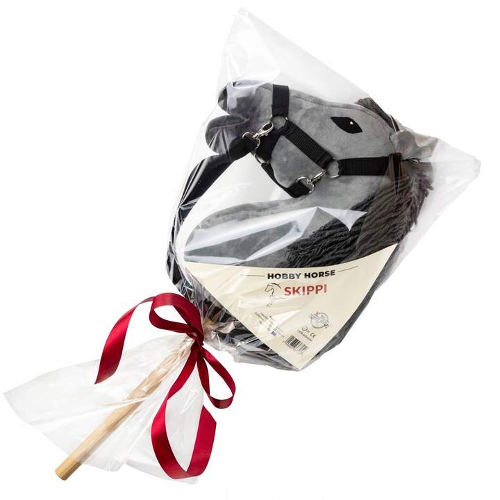 SKIPPI KOŃ NA KIJU HOBBY HORSE +KANTAR +WODZE A3 HANDMADE