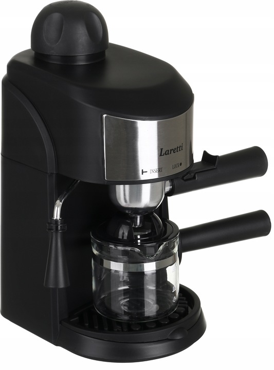 Ekspres do kawy Laretti Pobór mocy: 800 W, Ciśnienie pary 3,5barów,