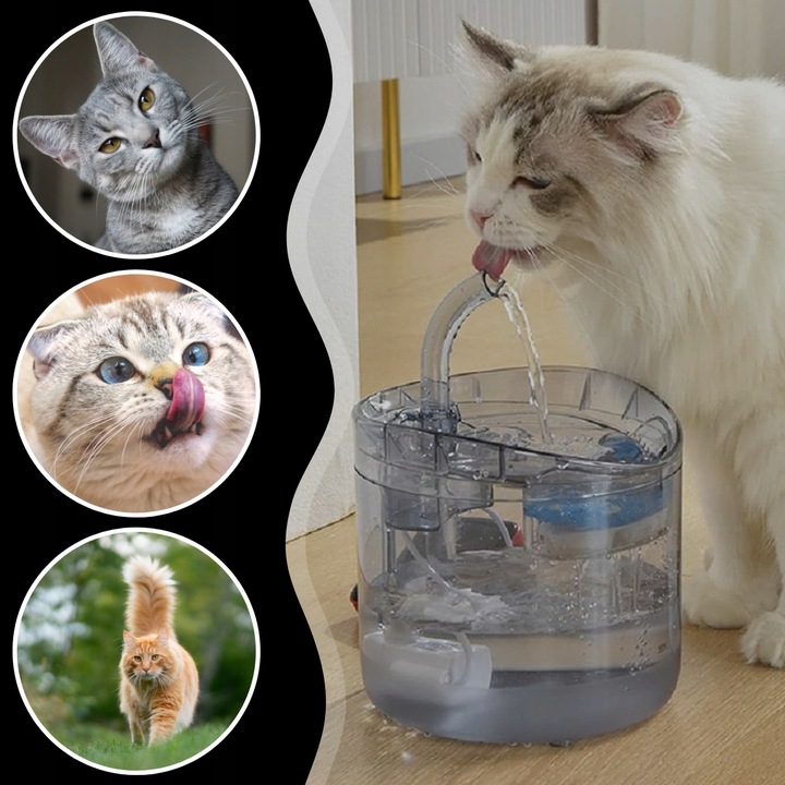 POIDŁO DLA ZWIERZĄT AUTOMATYCZNE DLA PSÓW KOTÓW 1800ML FONTANNA WODNA