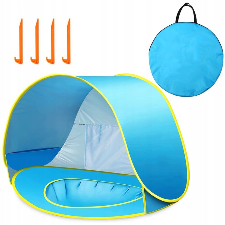 NAMIOT PLAŻOWY NA PLAŻĘ BIWAK Z BASENEM BRODZIKIEM BRODZIK Z DASZKIEM