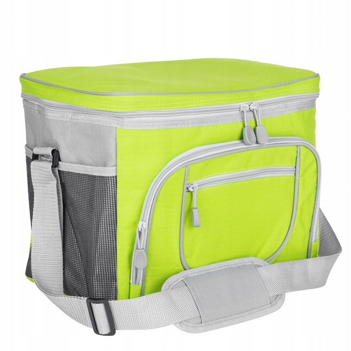 TORBA TERMICZNA NA PLAŻĘ ZAKUPY PIKNIK 30L ZIELONA REG PASEK 37x27x27,5CM
