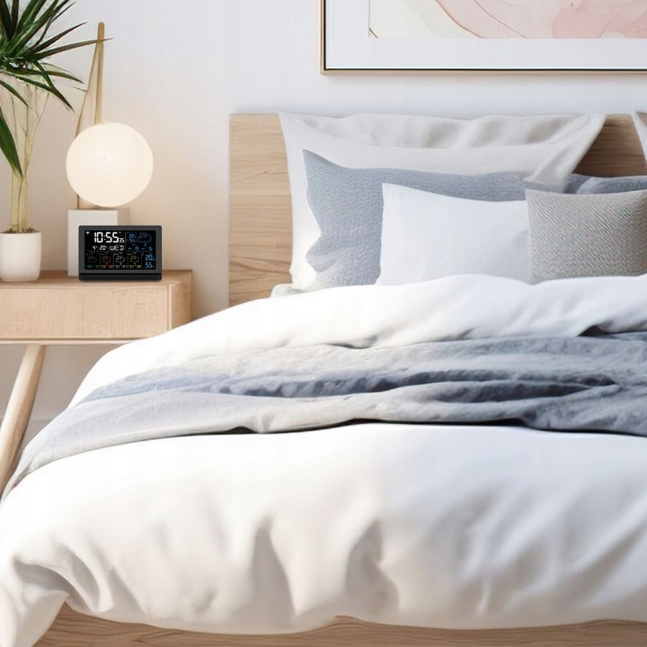 Stacja pogodowa pogody meteo TERMOMETR HIGROMETR WiFi TUYA BAROMETR ZEGAR