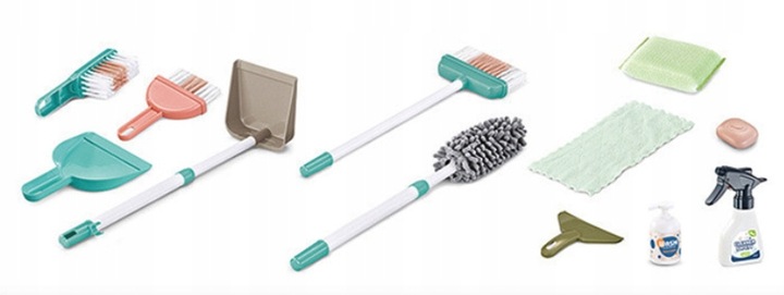 ZABAWKOWY WÓZEK DO SPRZĄTANIA DLA DZIECI ZESTAW ODKURZACZ AKCESORIA