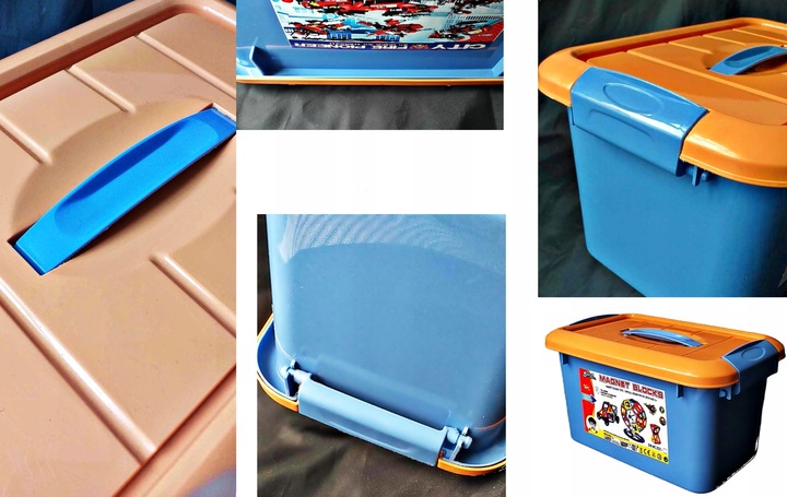 KLOCKI MAGNETYCZNE 3D 128 elm KONSTRUKCYJNE Edukacyjne , GRATISY