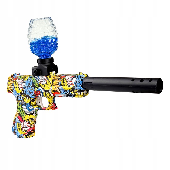 KARABIN PISTOLET AUTOMAT NA KULKI ŻELOWE WODNE ORBEZZ 7-8 MM GLOCK GRAFFITI
