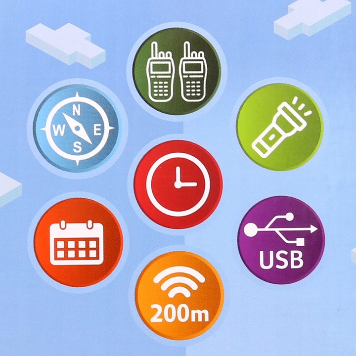 MINECRAFT Creeper Zestaw zegarków z funkcją walkie-talkie, KRÓTKOFALÓWKA