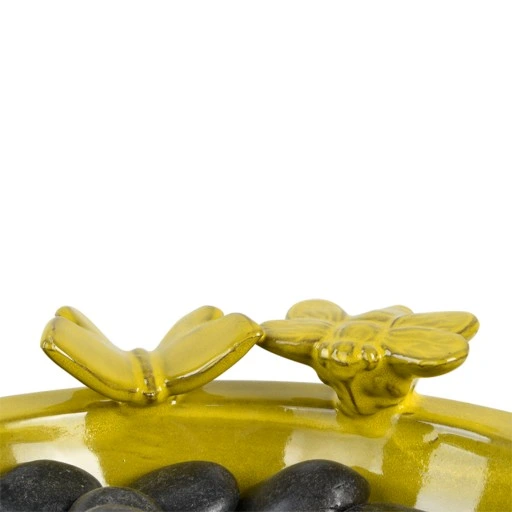 Stylowe poidło do ogrodu DLA OWADÓW PSZCZÓŁ żółte