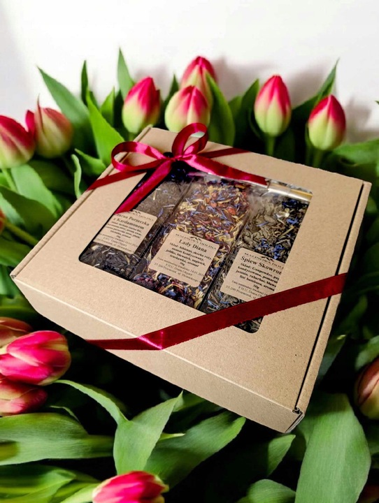 Zestaw Prezentowy 3 Herbat Owocowa Zielona Urodziny Dla Nauczyciela Imienin