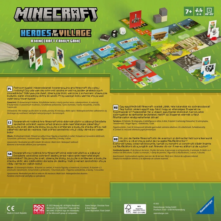 Gra planszowa RAVENSBURGER Minecraft Uratuj wioskę