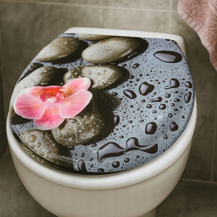 DESKA WC KLOZETOWA SEDESOWA WOLNOOPADAJĄCA KOLOROWA KAMIEŃ STORCZYK ESTIVA