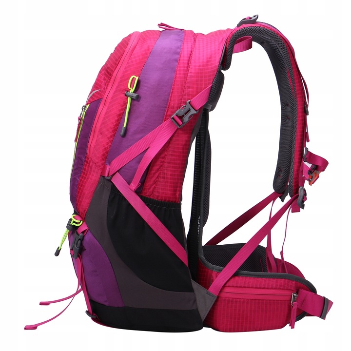 Plecak turystyczny 43l AOKING - fuksja, podzielna komora, wygodny