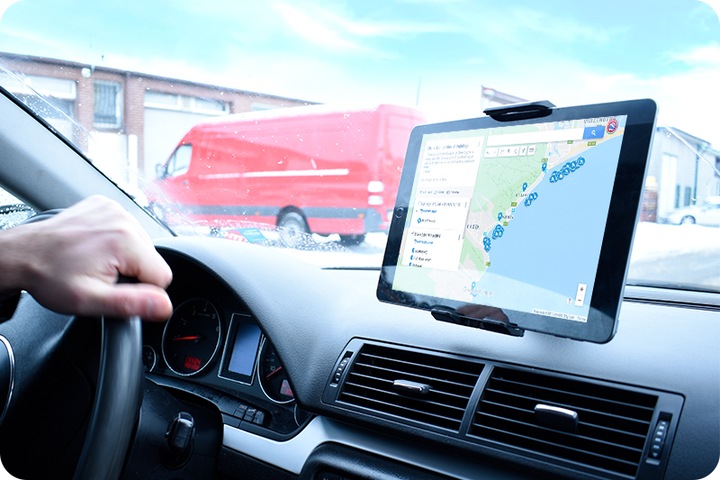 UCHWYT SAMOCHODOWY DO TABLETA 4-11' NA SZYBĘ DESKĘ