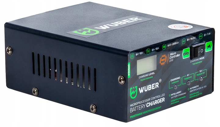 PROSTOWNIK 6V i 12V MIKROPROCESOROWY ŁADOWARKA DO AKUMULATORA NAPRAWA 15A