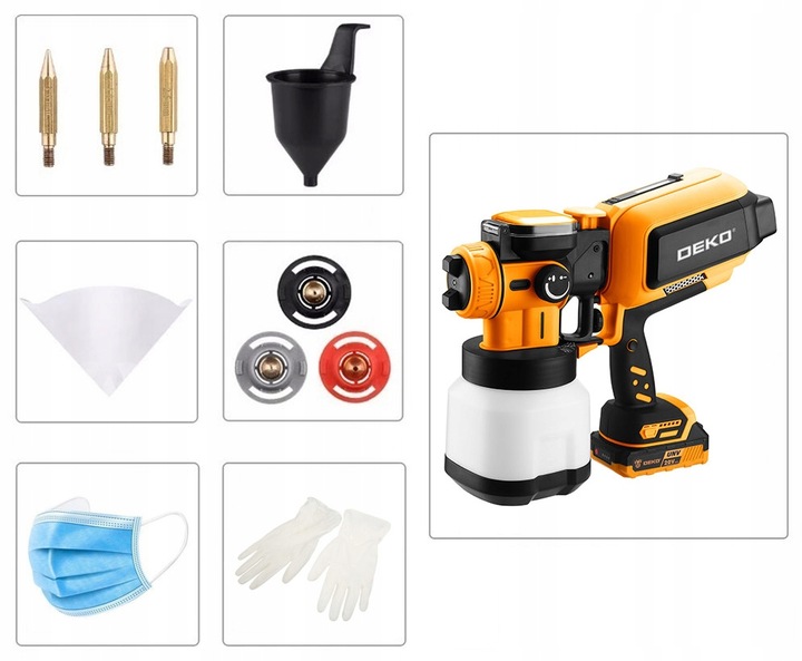 PISTOLET DO MALOWANIA ŚCIAN AGREGAT MALARSKI 3DYSZE 70 DIN ZESTAW XXL DEKO