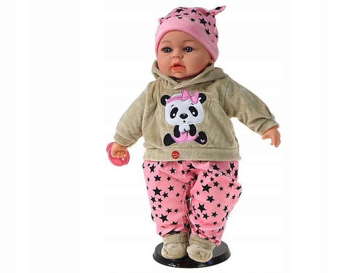 LALKA BOBAS 45cm MÓWI I ŚPIEWA, SMOCZEK