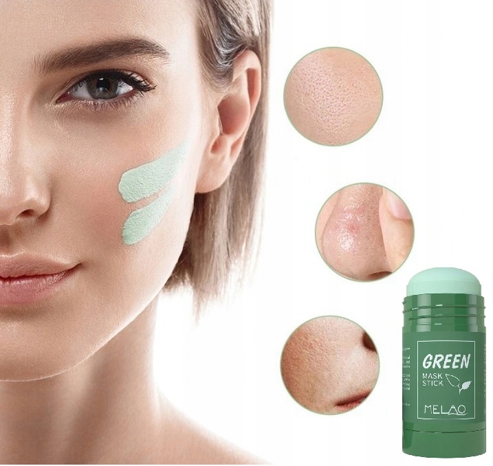 MASECZKA DO TWARZY GREEN TEA STICK OCZYSZCZA WĄGRY MASKA NA TWARZY SZTYFT