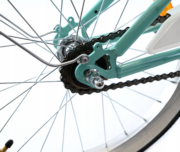 ROWER DLA DZIEWCZYNKI 20 CALI ROWEREK DZIECIĘCY MIĘTOWY BŁOTNIKI ODBLASKI