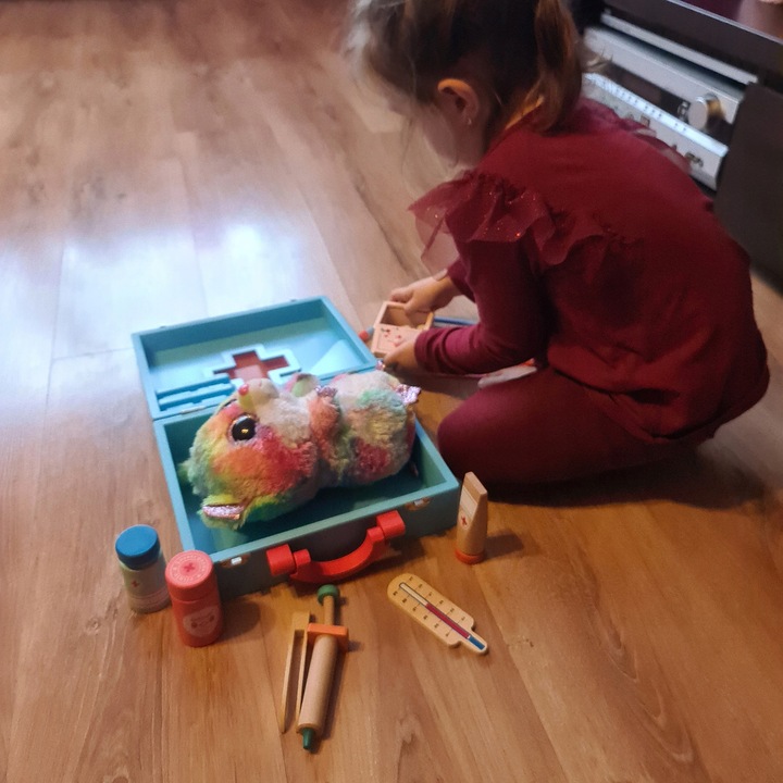 Drewniany Zestaw Małego Doktora Lekarz Dentysta dla Dzieci Prezent