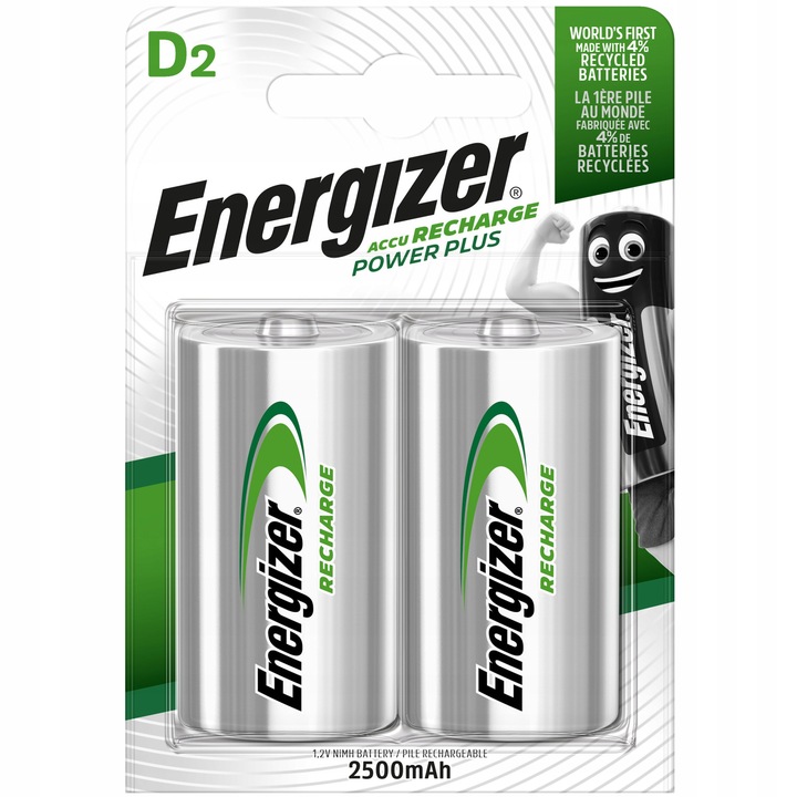 Ładowarka Energizer Universal R3 R6 R14 R20 9V + 2x Akumulatorki D 2500mAh