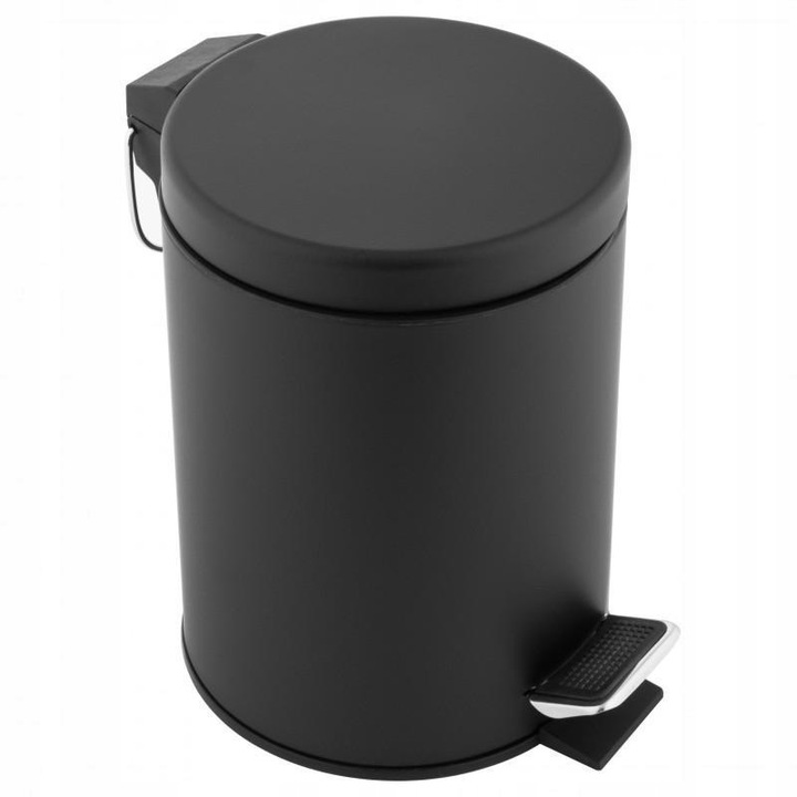 Kosz na śmieci 3L do łazienki toalety WC ŚMIETNIK SOFT CLOSE czarny LOFT