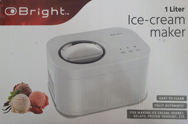 Maszyna do lodów biała 100W, 1 litr