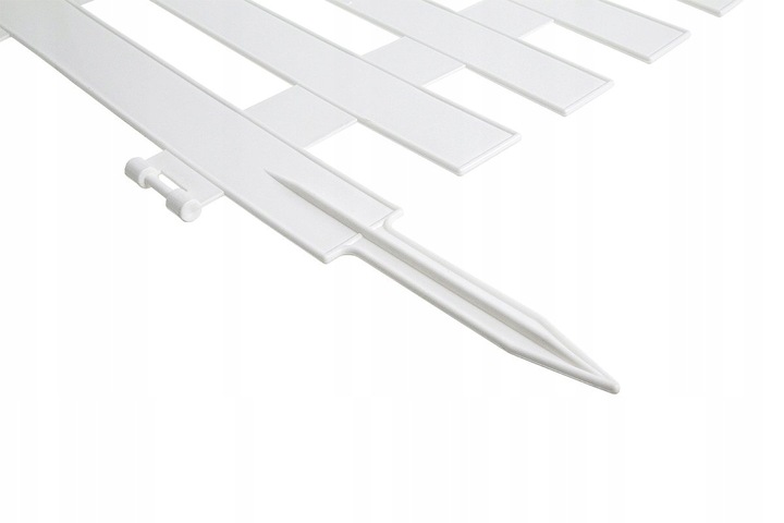 Płotek Ogrodowy Biały 3,5m Palisada Płot Krawężnik Plastik ZESTAW Ozdobny