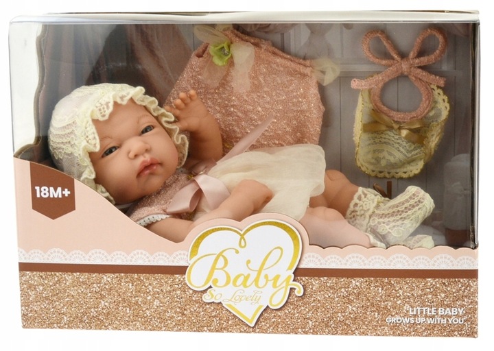 LALKA BOBAS JAK PRAWDZIWA NIEMOWLĘ DZIDZIUŚ DZIEWCZYNKA 30cm