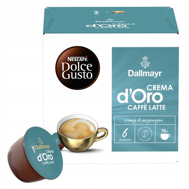 Kawa w kapsułkach Kapsułki NESCAFÉ Dolce Gusto Dallmayr Caffè Latte 3x16szt