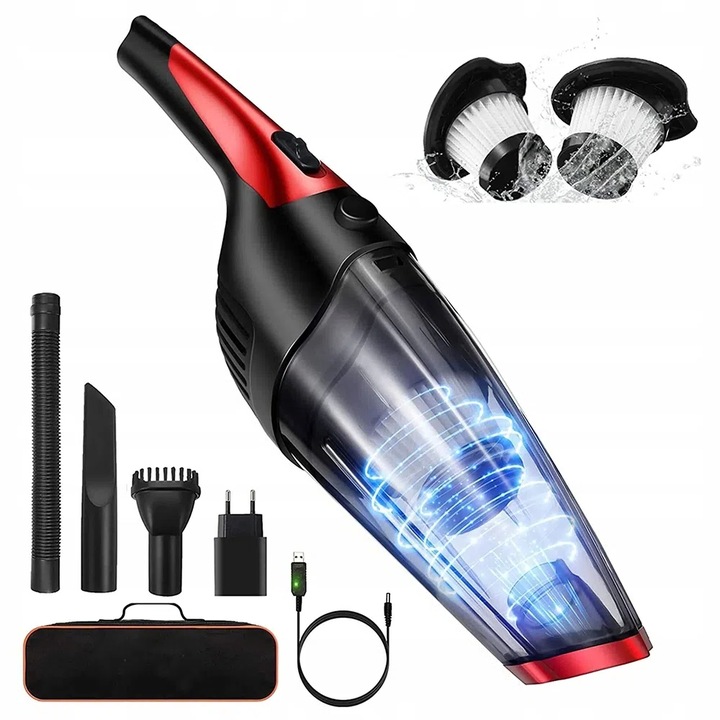 ODKURZACZ PODRĘCZNY BEZPRZEWODOWY MOCNY DO AUTA SAMOCHODOWY 120 W 7200 PA