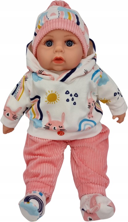 LALKA BOBAS MÓWI I ŚPIEWA POLSKI 45CM+SMOCZEK_38