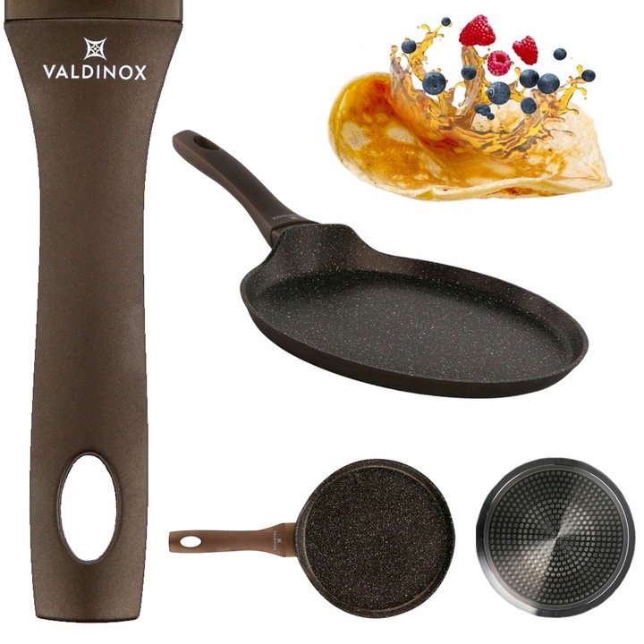 Patelnia do naleśników nieprzywierająca indukcja gaz Valdinox Aurum 24 cm