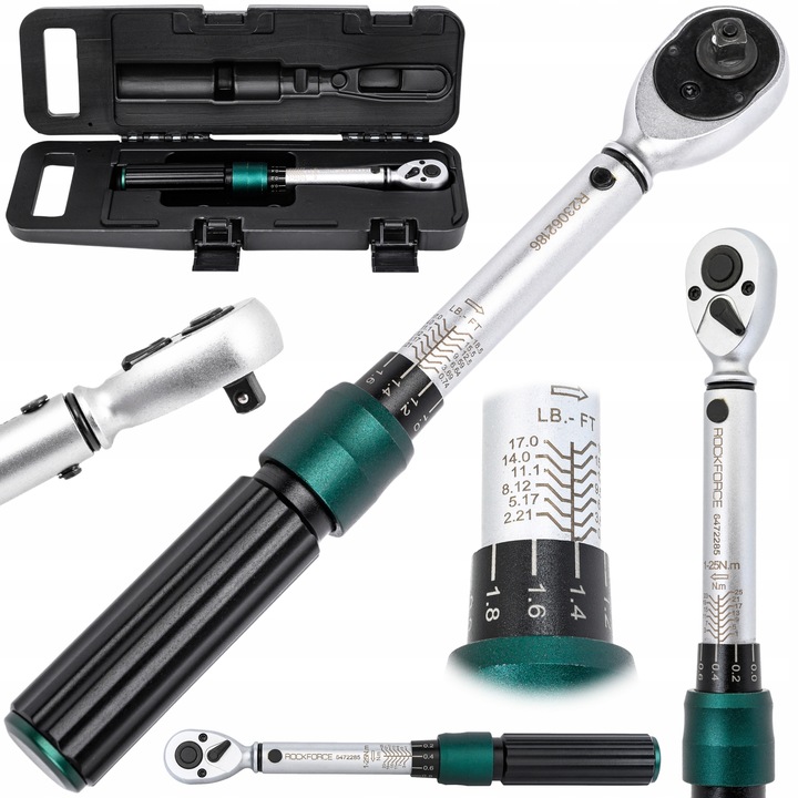 KLUCZ DYNAMOMETRYCZNY 1-25NM Z BLOKADĄ 1/4'' ETUI CERTYFIKAT KALIBRACJI