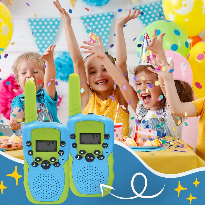 Walkie talkie dla dzieci duży zasięg zestaw 2szt krótkofalówka Łoki Toki